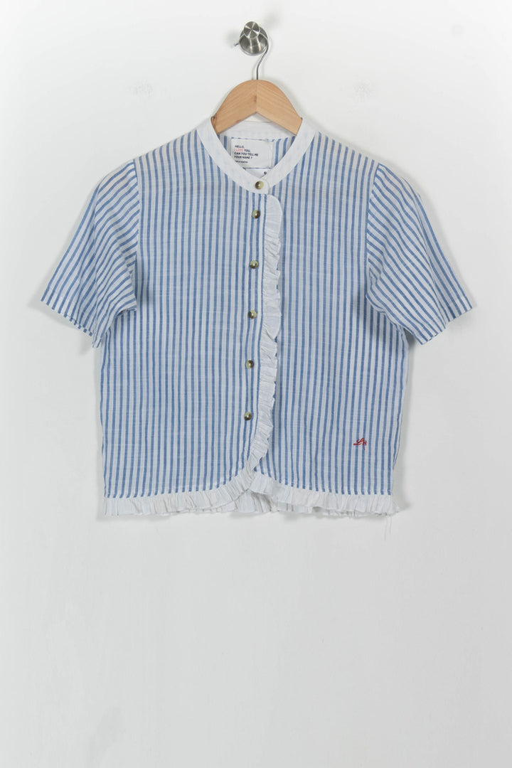Chemisier Bleu et Blanc - Taille S/36 de la marque Léon & Harper | PARAD104350 - Vendu par Paradigme - Image 2