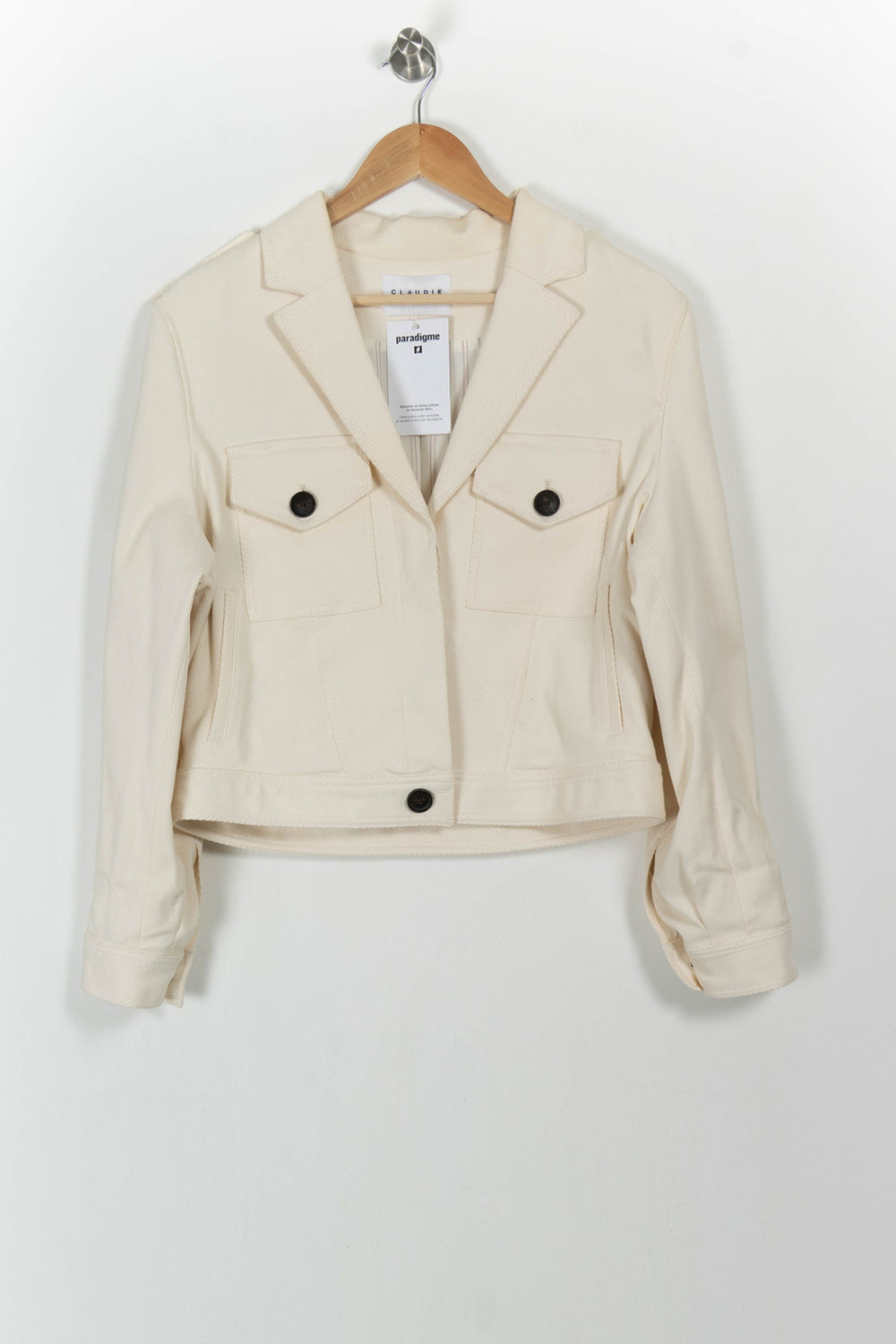 Veste Beige - Taille L/40 de la marque Claudie Pierlot | PARAD104354 - Vendu par Paradigme - Image 2