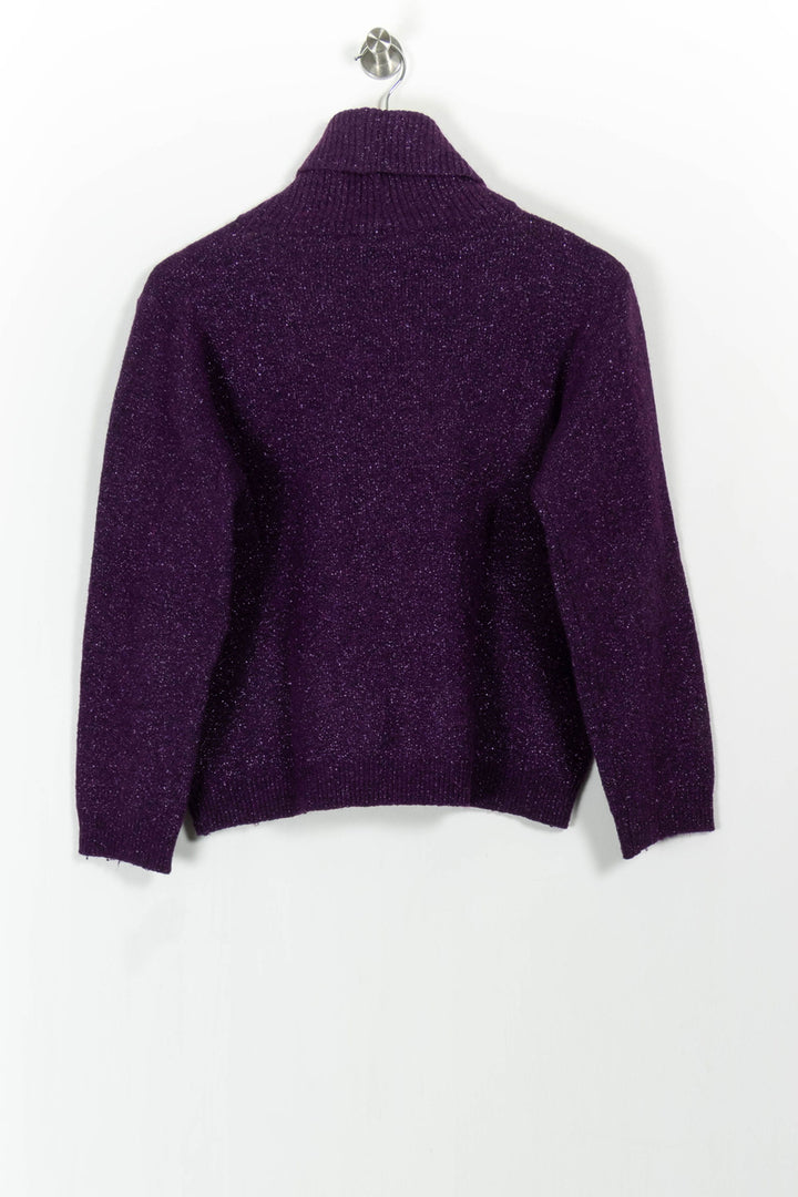 Pull Col Roulé Violet - Taille L/40 de la marque La Fée Maraboutée | PARAD104356 - Vendu par Paradigme - Image 4
