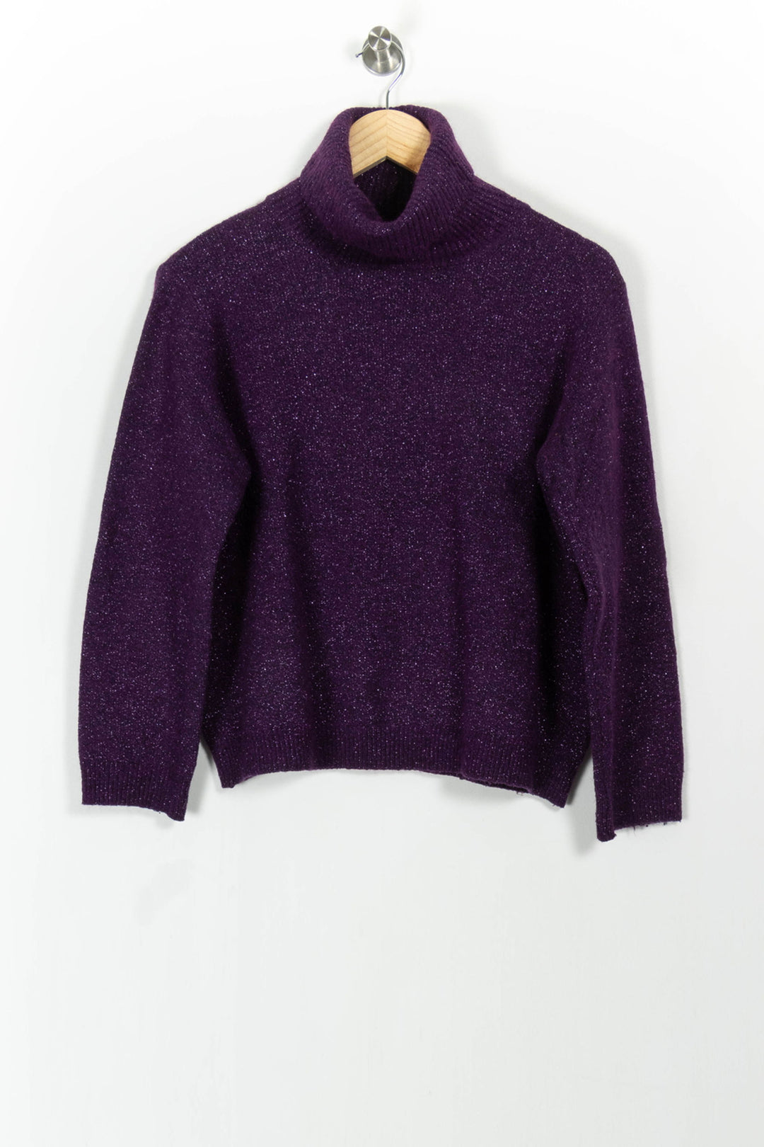 Pull Col Roulé Violet - Taille L/40 de la marque La Fée Maraboutée | PARAD104356 - Vendu par Paradigme - Image 2