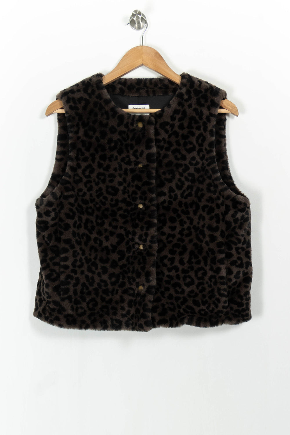Gilet Sans Manches Léopard Marron et Noir - Taille M/38 de la marque Maison 123 | PARAD104357 - Vendu par Paradigme - Image 2