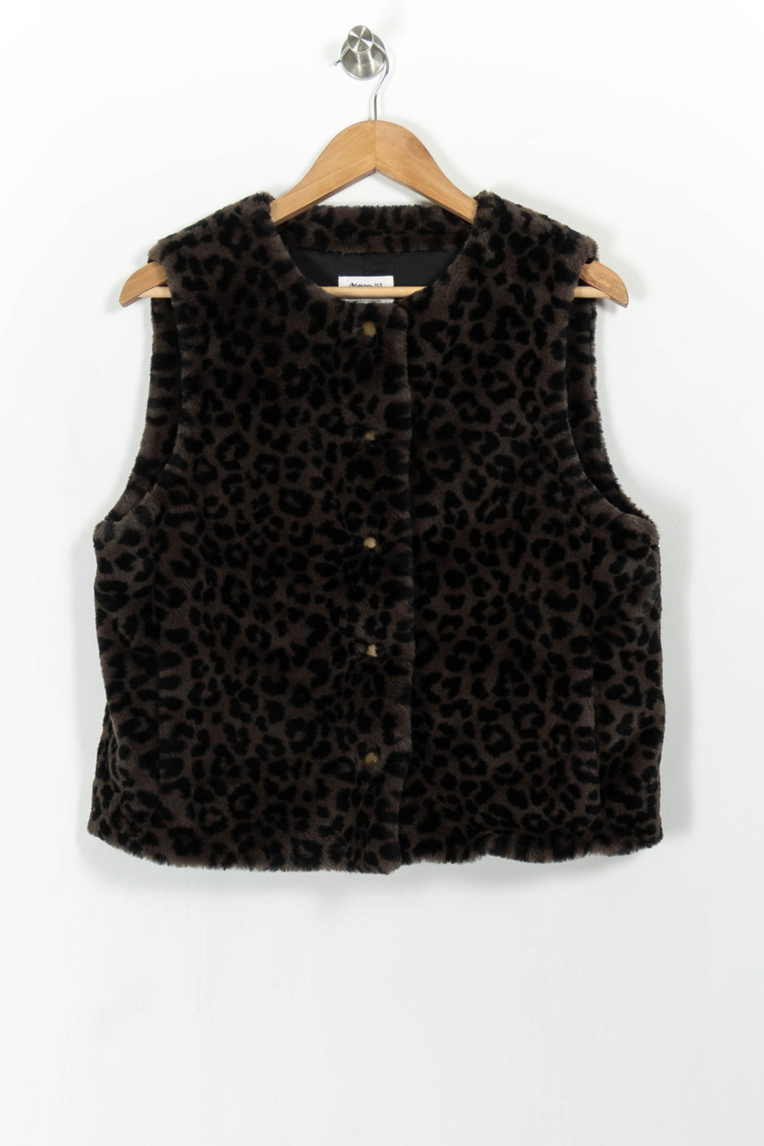 Gilet Sans Manches Léopard Marron et Noir - Taille M/38 de la marque Maison 123 | PARAD104357 - Vendu par Paradigme - Image 2