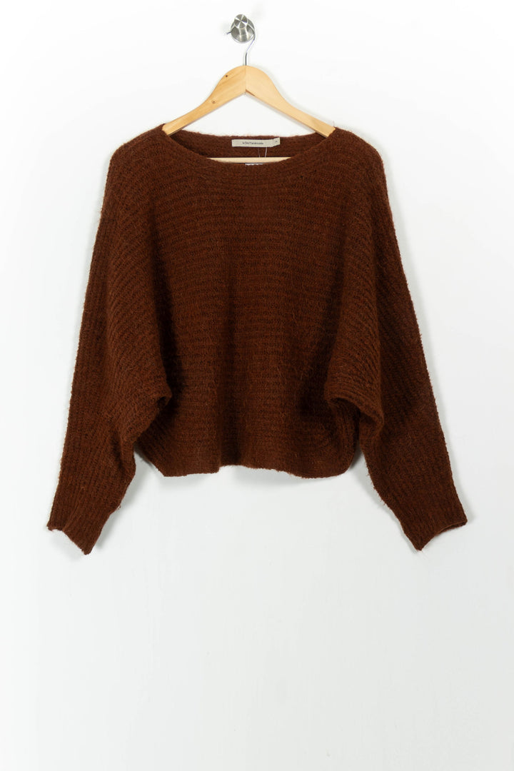 Pull Marron - Taille L/40 de la marque La Fée Maraboutée | PARAD104360 - Vendu par Paradigme - Image 2