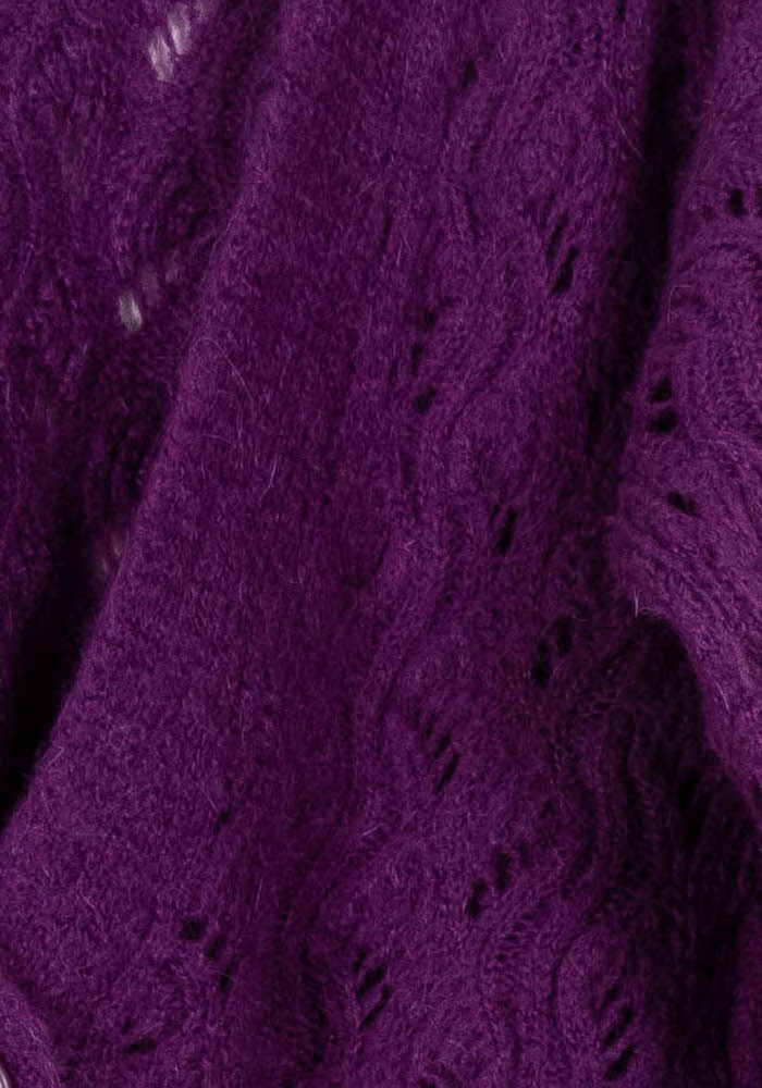 Cardigan Violet - Taille L/40 de la marque La Fée Maraboutée | PARAD104361 - Vendu par Paradigme - Image 3
