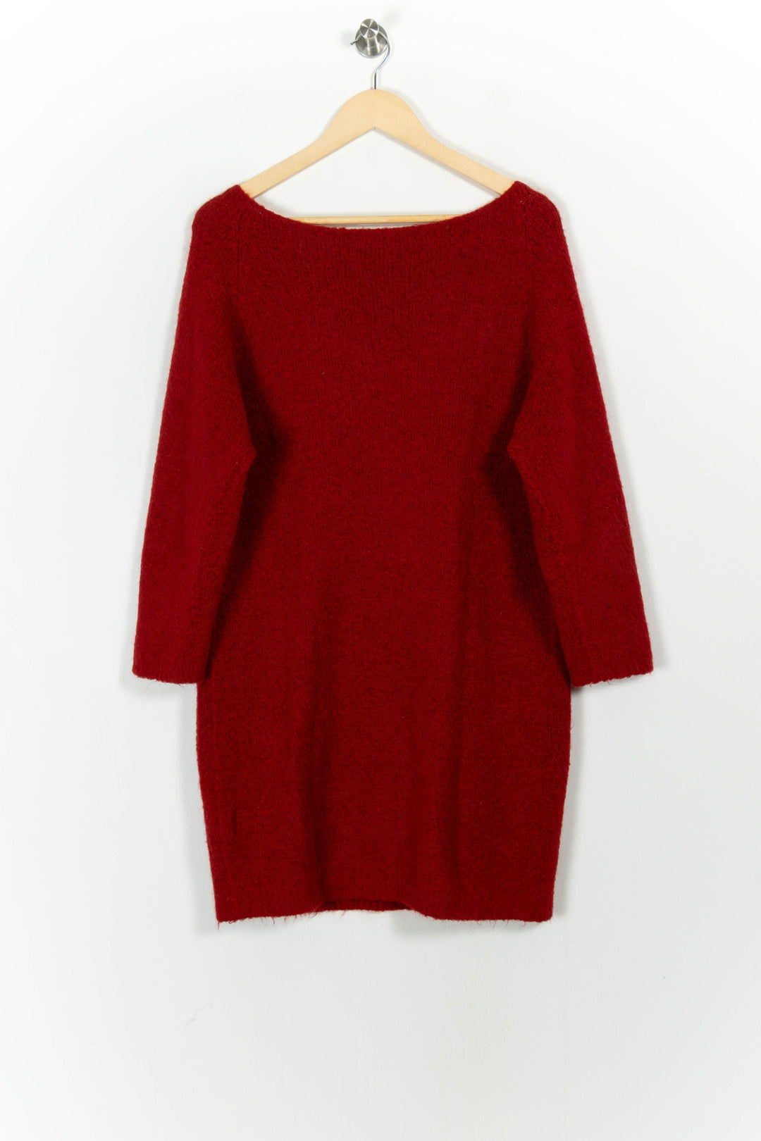 Robe Pull Bordeaux - Taille M/38 de la marque La Fée Maraboutée | PARAD104375 - Vendu par Paradigme - Image 4