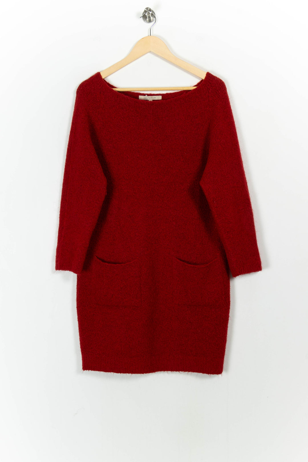 Robe Pull Bordeaux - Taille M/38 de la marque La Fée Maraboutée | PARAD104375 - Vendu par Paradigme - Image 2