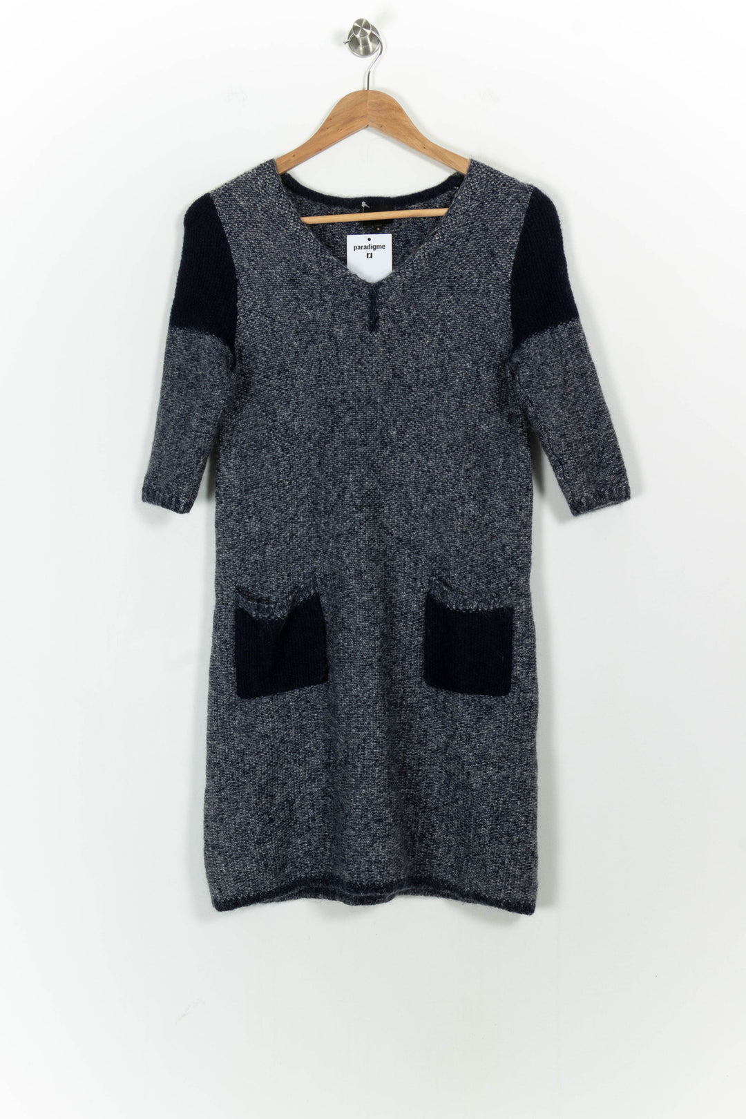 Robe Pull Bleu et Noir - Taille S/36 de la marque Bérénice | PARAD104376 - Vendu par Paradigme - Image 2