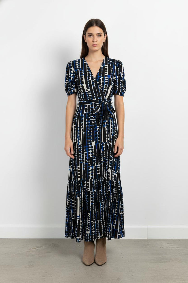 Robe Longue Noire et Bleue - Taille L/40 de la marque La Fée Maraboutée | PARAD104379 - Vendu par Paradigme - Image 1