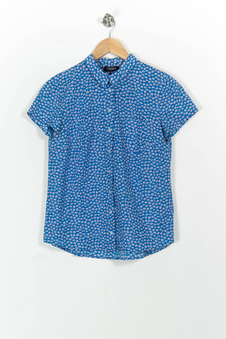 Chemisette Bleu et Rose - Taille L/40 de la marque Caroll | PARAD104380 - Vendu par Paradigme - Image 2