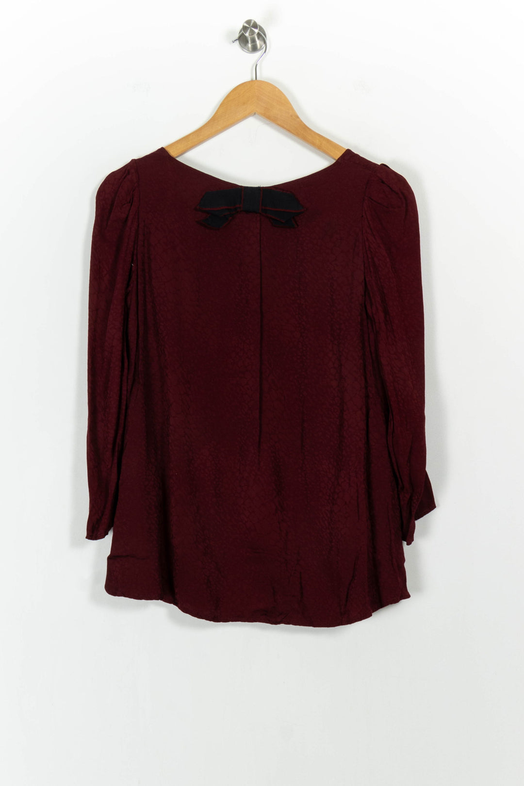 Blouse Bordeaux - Taille S/36 de la marque Claudie Pierlot | PARAD104381 - Vendu par Paradigme - Image 4