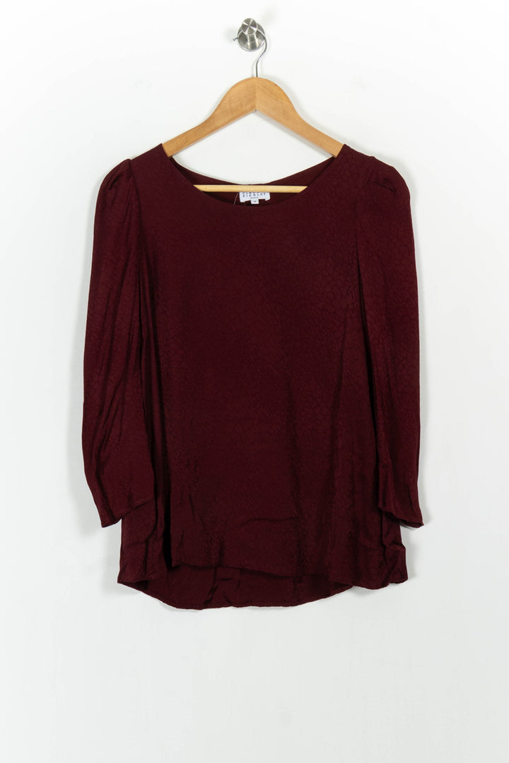 Blouse Bordeaux - Taille S/36 de la marque Claudie Pierlot | PARAD104381 - Vendu par Paradigme - Image 2