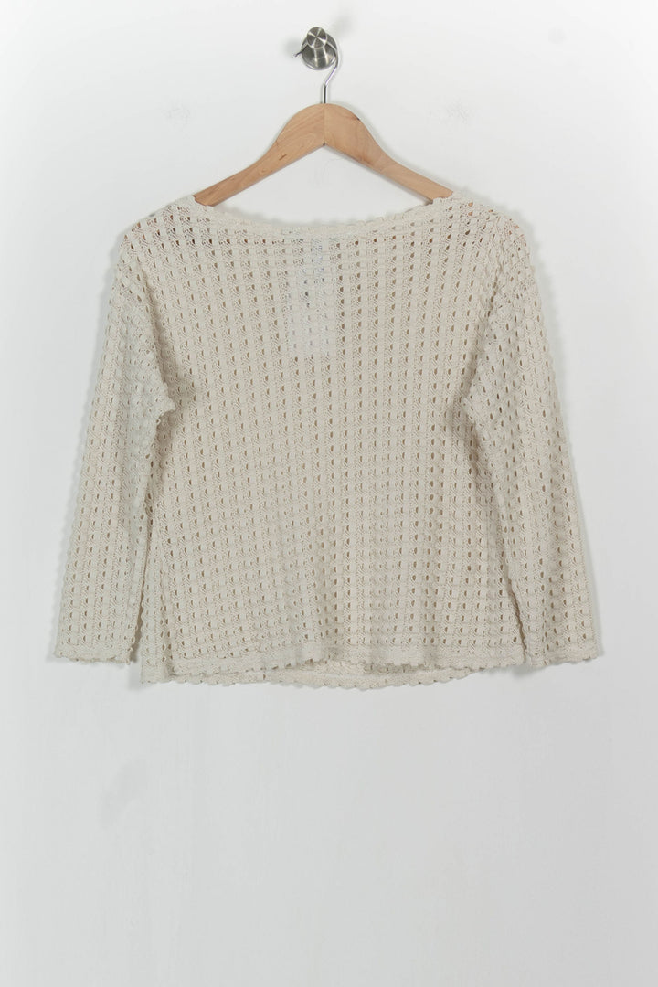 Pull Beige - Taille S/36 de la marque La Fée Maraboutée | PARAD104395 - Vendu par Paradigme - Image 4