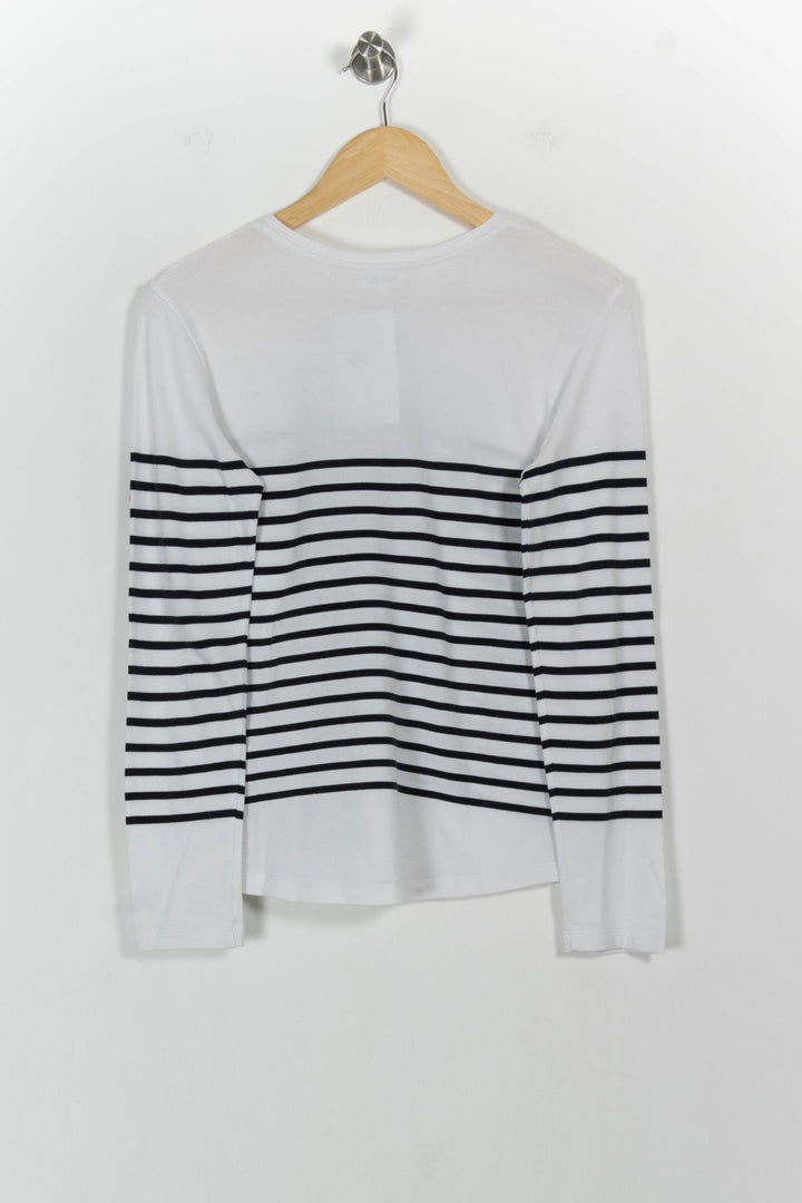 Marinière Blanche et Noire - Taille S/36 de la marque Claudie Pierlot | PARAD104396 - Vendu par Paradigme - Image 4