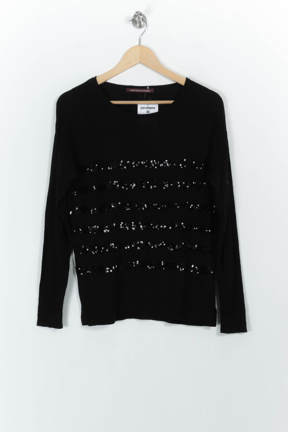 Pull Noir - Taille S/36 de la marque Comptoir des Cotonniers | PARAD104399 - Vendu par Paradigme - Image 2