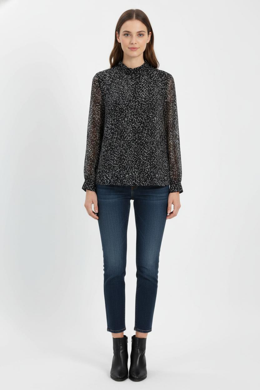 Chemise Noire et Blanche - Taille L/40 de la marque IKKS | PARAD104401 - Vendu par Paradigme - Image 1