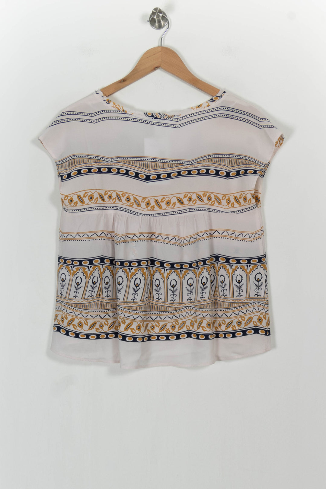 Blouse Blanc et Jaune - Taille L/40 de la marque Pablo | PARAD104407 - Vendu par Paradigme - Image 4