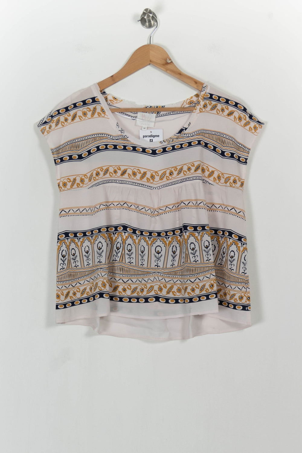 Blouse Blanc et Jaune - Taille L/40 de la marque Pablo | PARAD104407 - Vendu par Paradigme - Image 2