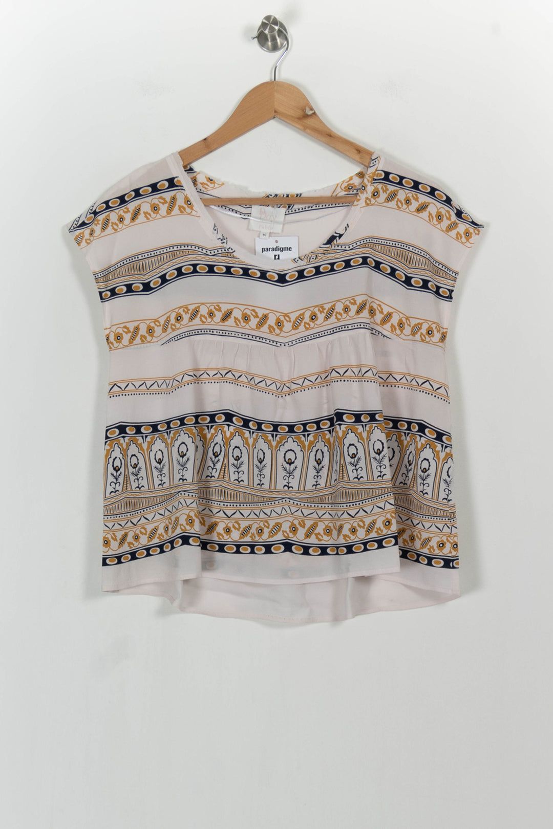 Blouse Blanc et Jaune - Taille L/40 de la marque Pablo | PARAD104407 - Vendu par Paradigme - Image 2
