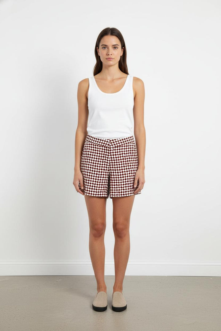 Short Bordeaux et Blanc - Taille L/40 de la marque Bimba y Lola | PARAD104408 - Vendu par Paradigme - Image 1
