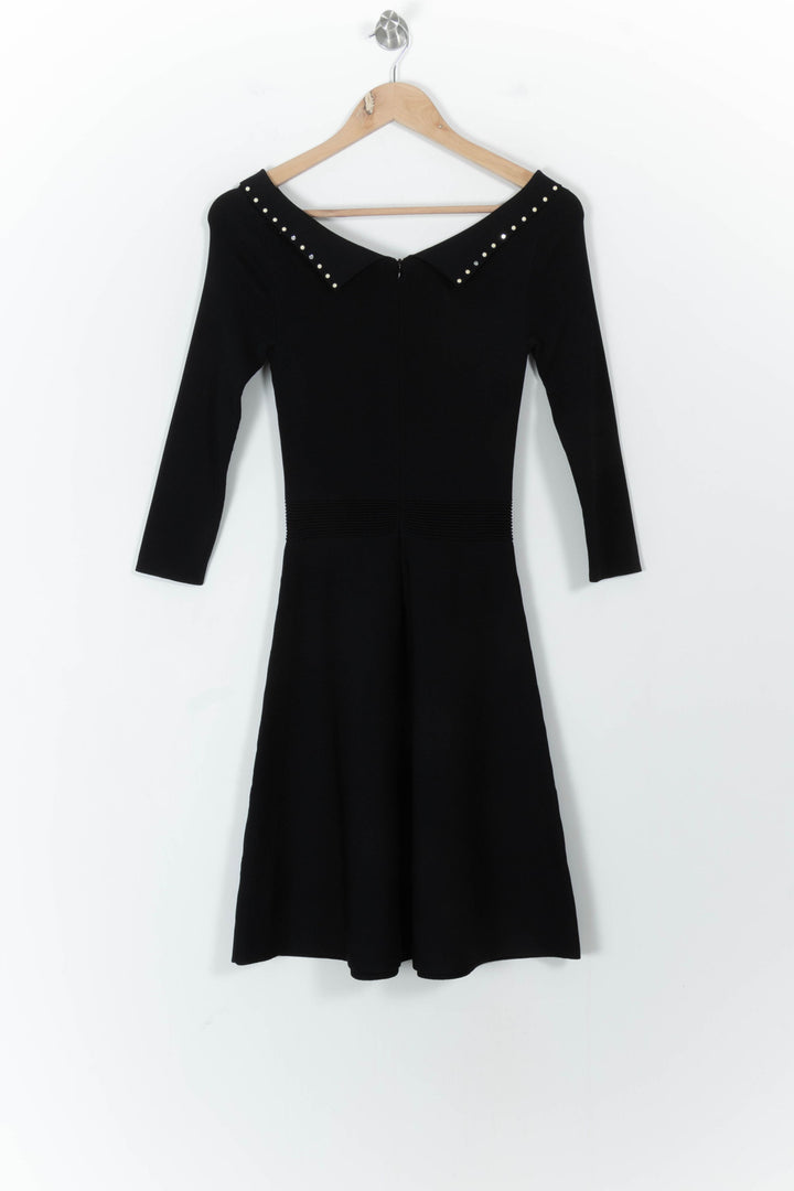 Robe Patineuse Noire - Taille S/36 de la marque Sandro | PARAD104429 - Vendu par Paradigme - Image 4