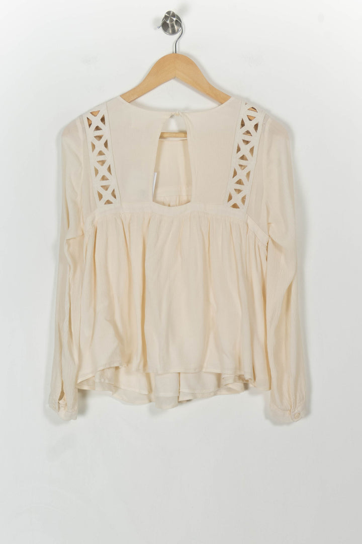Blouse Beige - Taille S/36 de la marque ba&sh | PARAD104440 - Vendu par Paradigme - Image 4