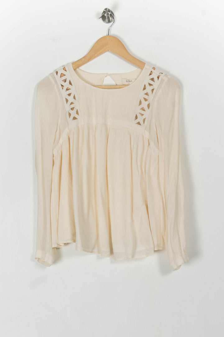 Blouse Beige - Taille S/36 de la marque ba&sh | PARAD104440 - Vendu par Paradigme - Image 2