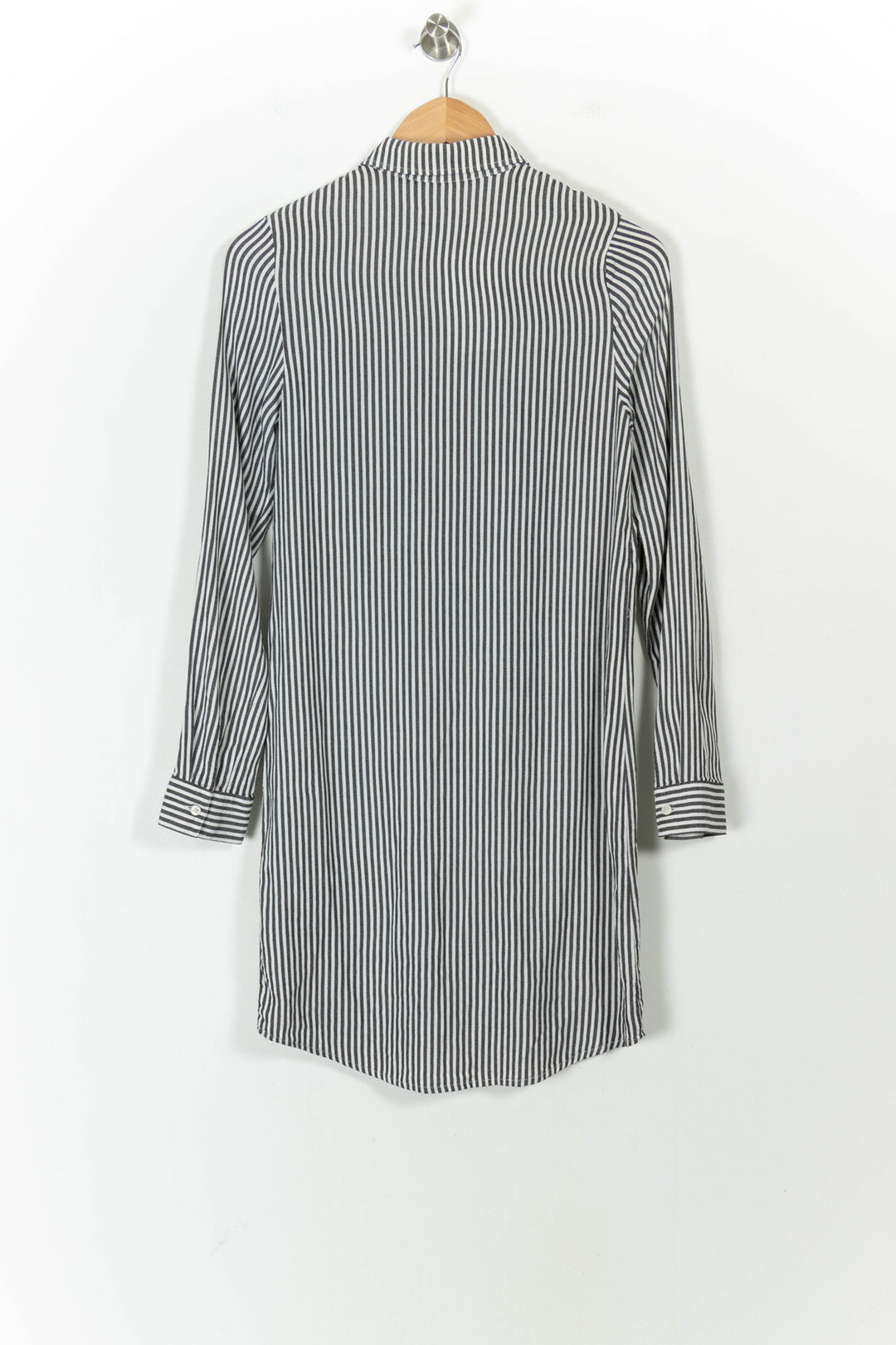 Robe Chemise Grise et Blanche - Taille M/38 de la marque IKKS | PARAD104443 - Vendu par Paradigme - Image 4