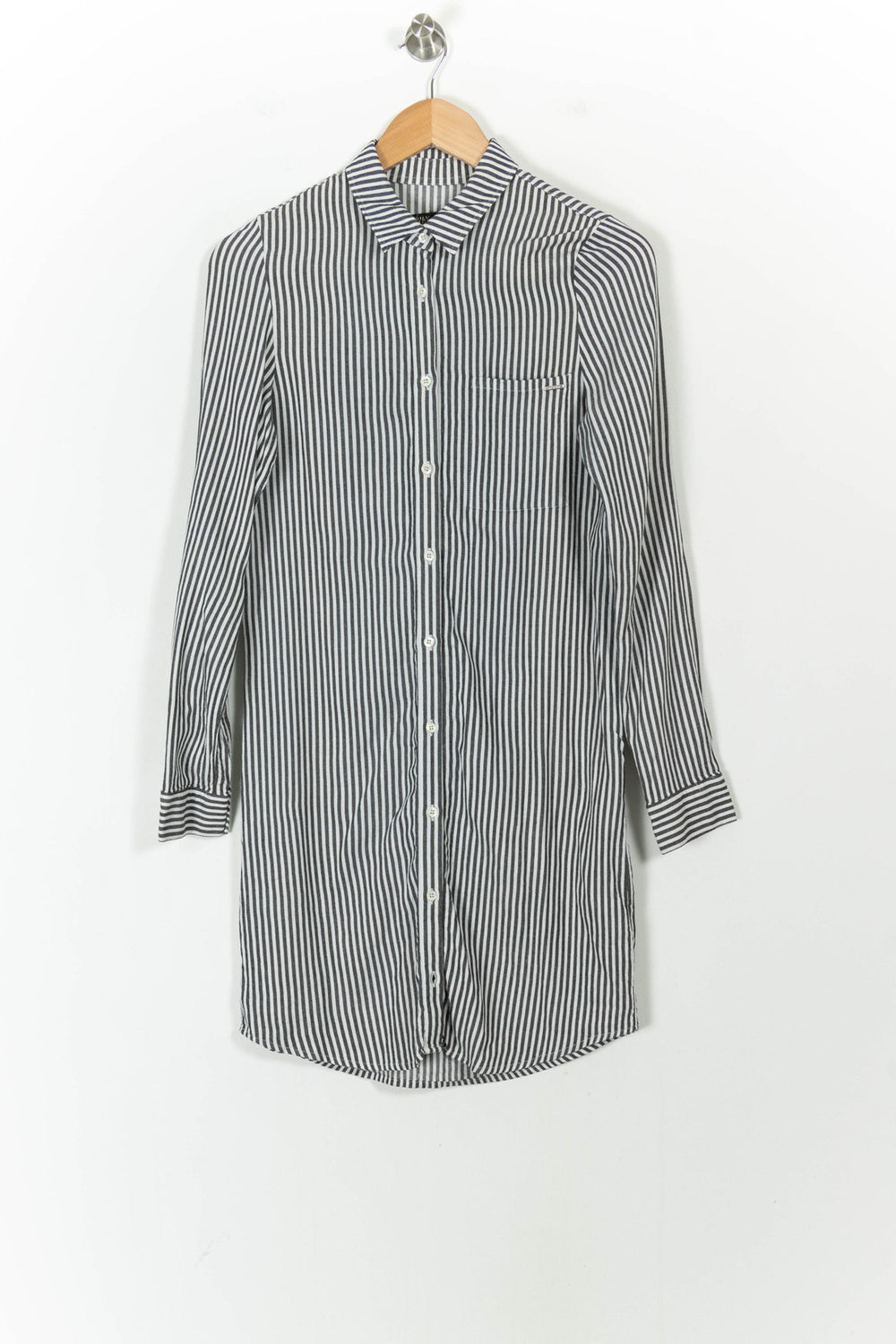 Robe Chemise Grise et Blanche - Taille M/38 de la marque IKKS | PARAD104443 - Vendu par Paradigme - Image 2