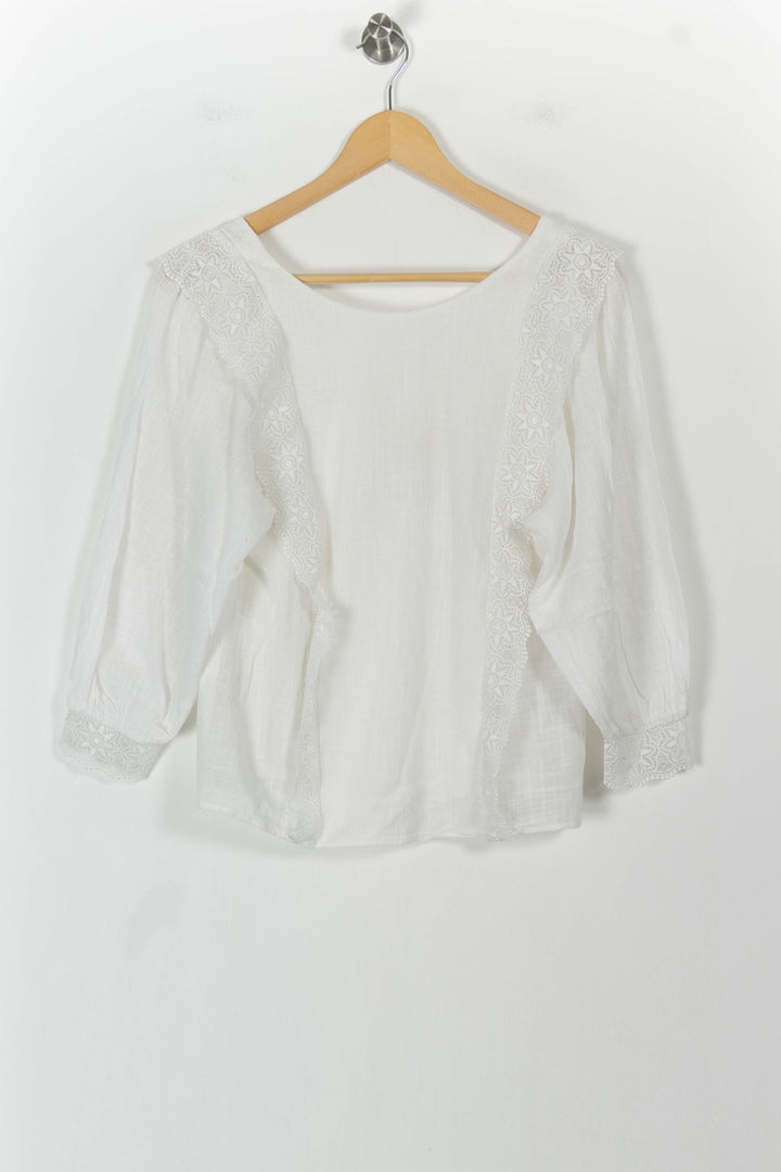 Blouse Blanche - Taille S/36 de la marque Sézane | PARAD104447 - Vendu par Paradigme - Image 2