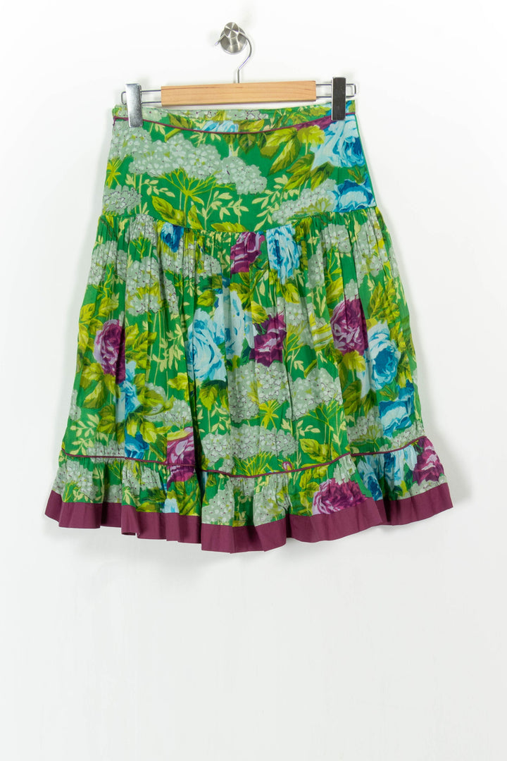 Jupe Midi Verte et Violette - Taille S/36 de la marque Derhy | PARAD104449 - Vendu par Paradigme - Image 4