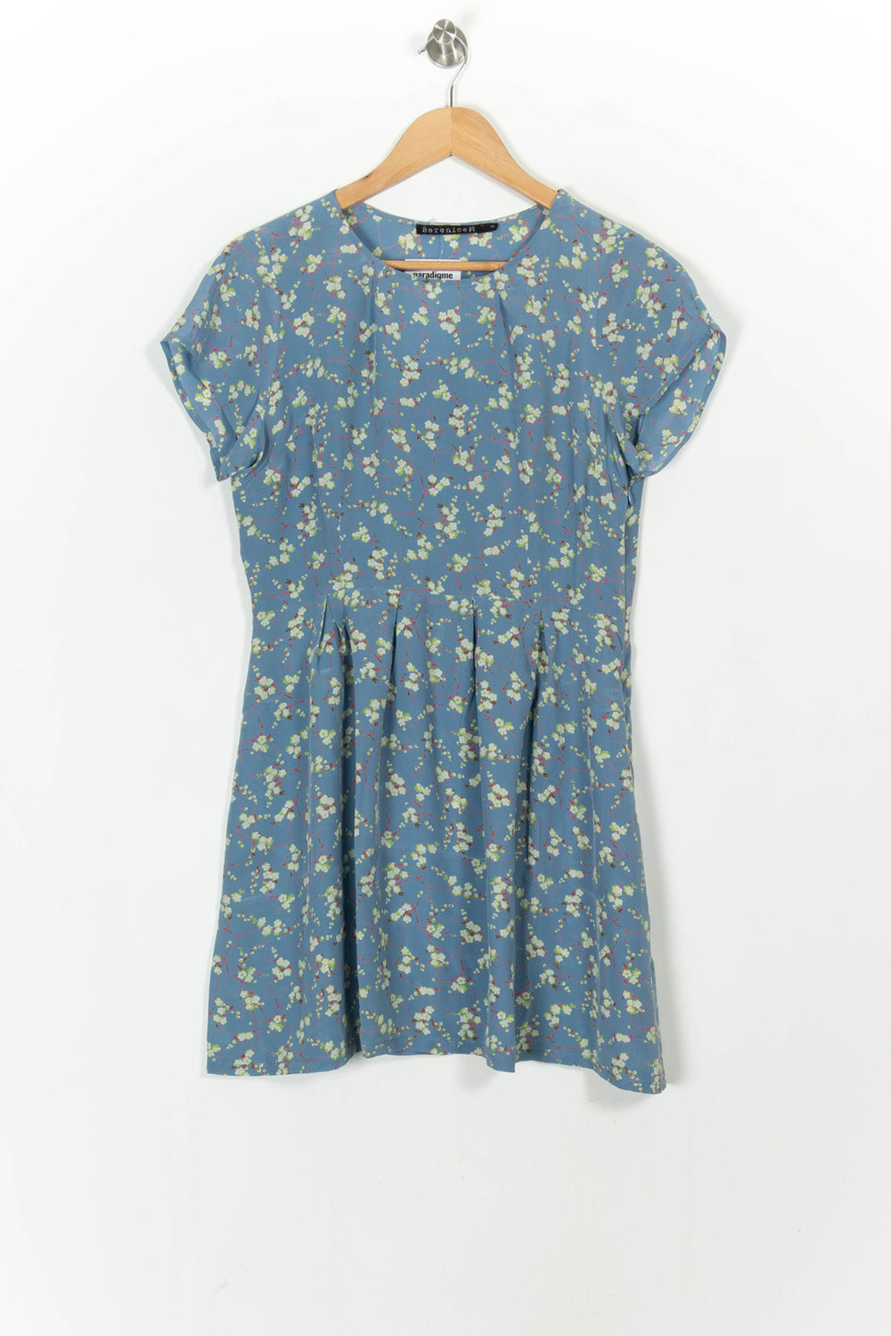Robe Courte Bleue à Fleurs Multicolores - Taille S/36 de la marque Bérénice | PARAD104452 - Vendu par Paradigme - Image 2
