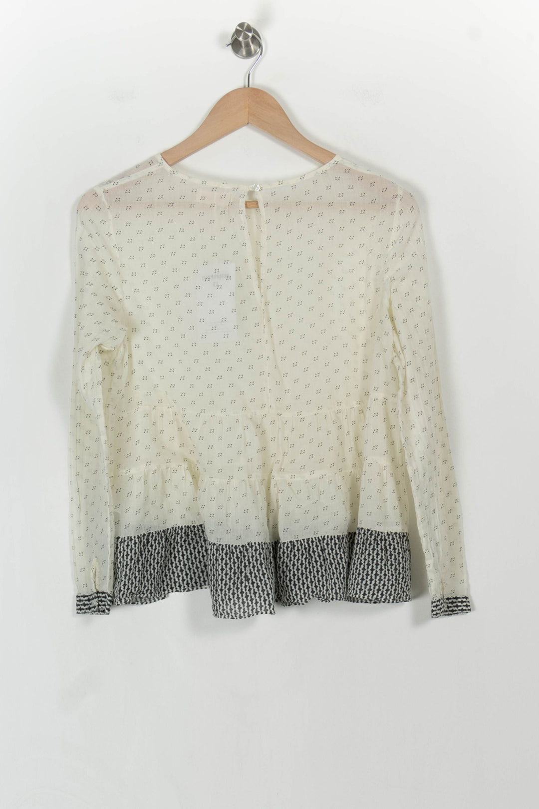 Blouse Beige et Noire - Taille S/36 de la marque ba&sh | PARAD104453 - Vendu par Paradigme - Image 4