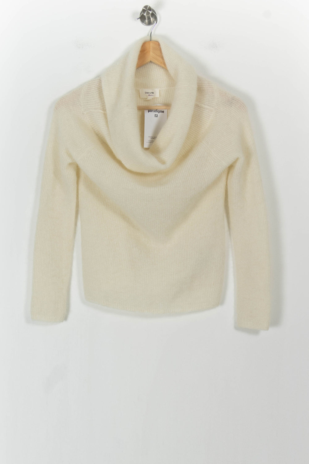 Pull Col Châle Beige - Taille S/36 de la marque Grace & Mila | PARAD104457 - Vendu par Paradigme - Image 2