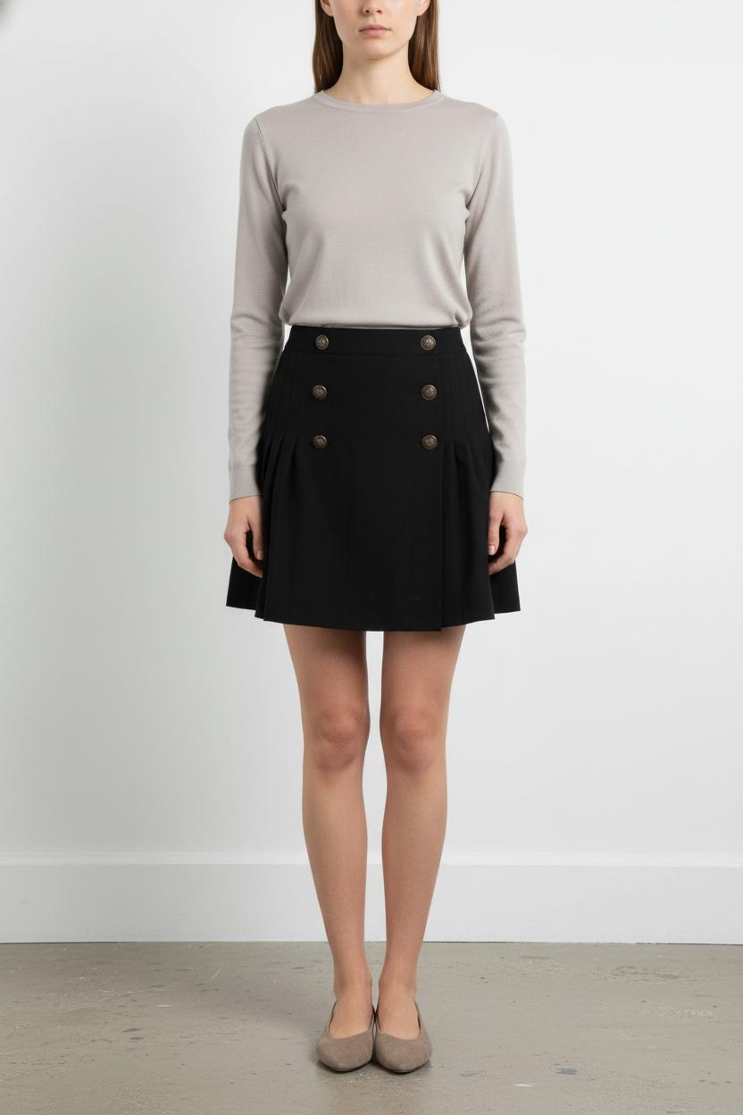 Jupe Patineuse Noire - Taille M/38 de la marque The Kooples | PARAD104461 - Vendu par Paradigme - Image 1