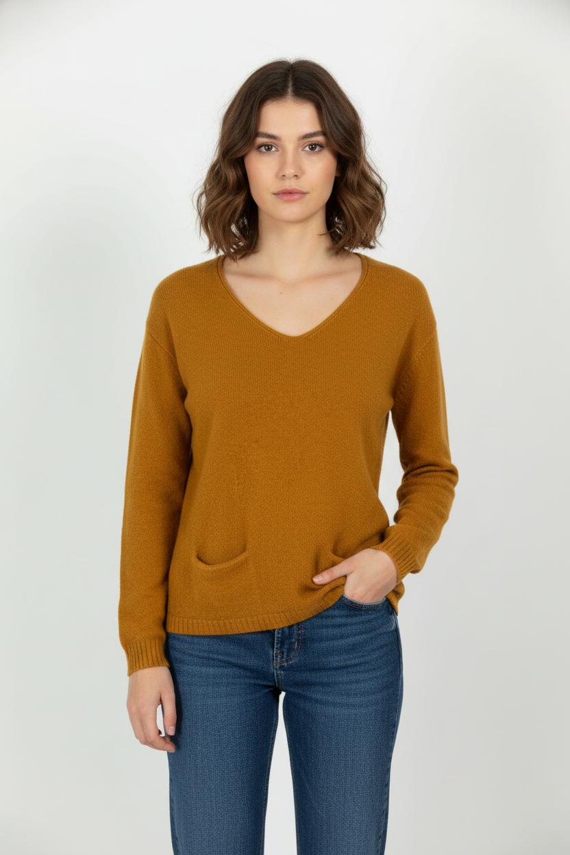 Pull Orange - Taille XS/34 de la marque La Fée Maraboutée | PARAD104463 - Vendu par Paradigme - Image 1
