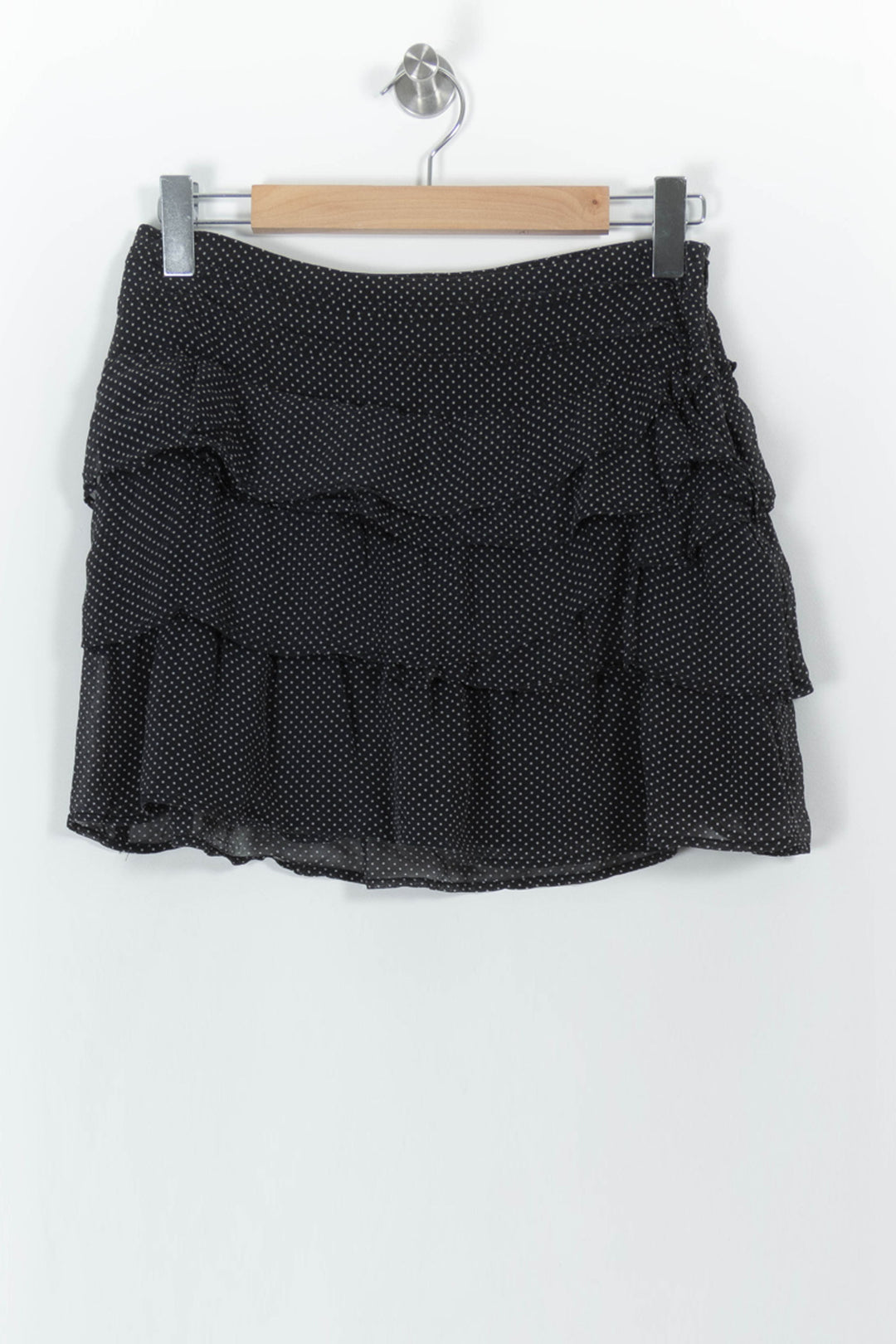 Jupe Volantée Noire à Pois Blancs - Taille S/36 de la marque Kookai | PARAD104468 - Vendu par Paradigme - Image 2