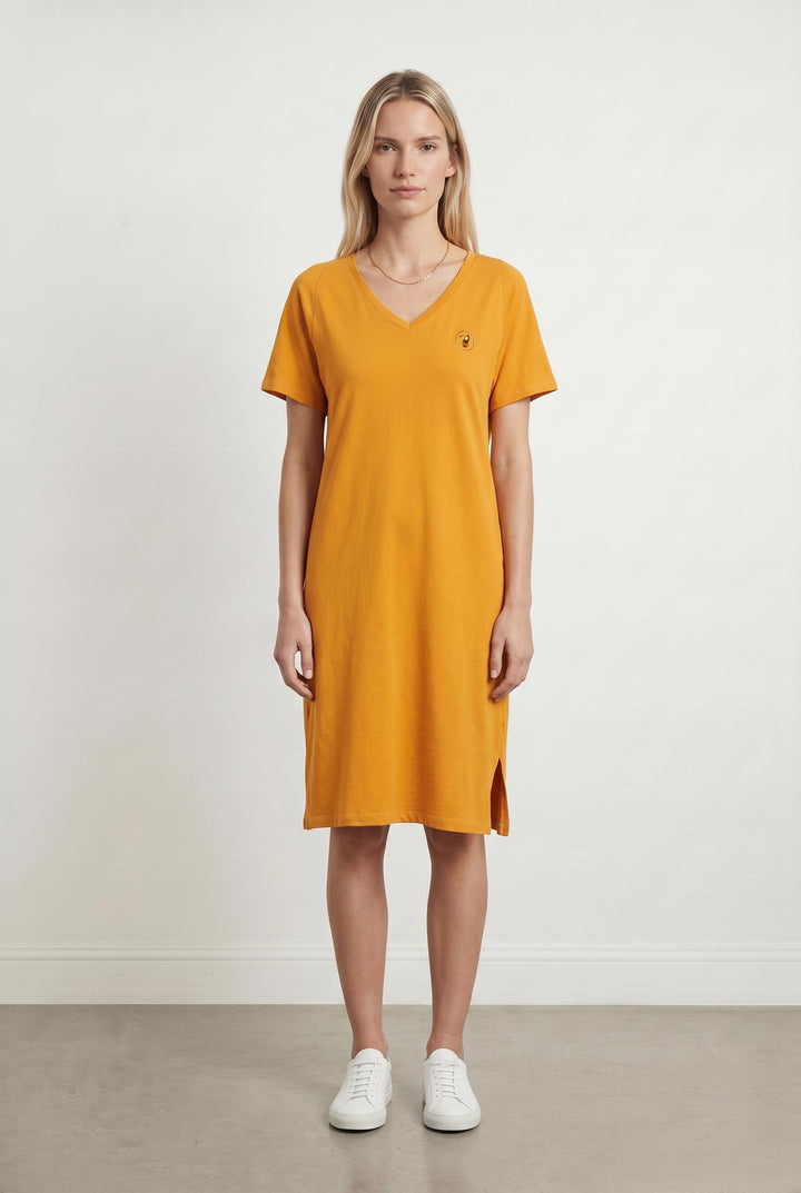 Robe T-shirt Orange - Taille XS/34 de la marque American Vintage | PARAD104473 - Vendu par Paradigme - Image 1