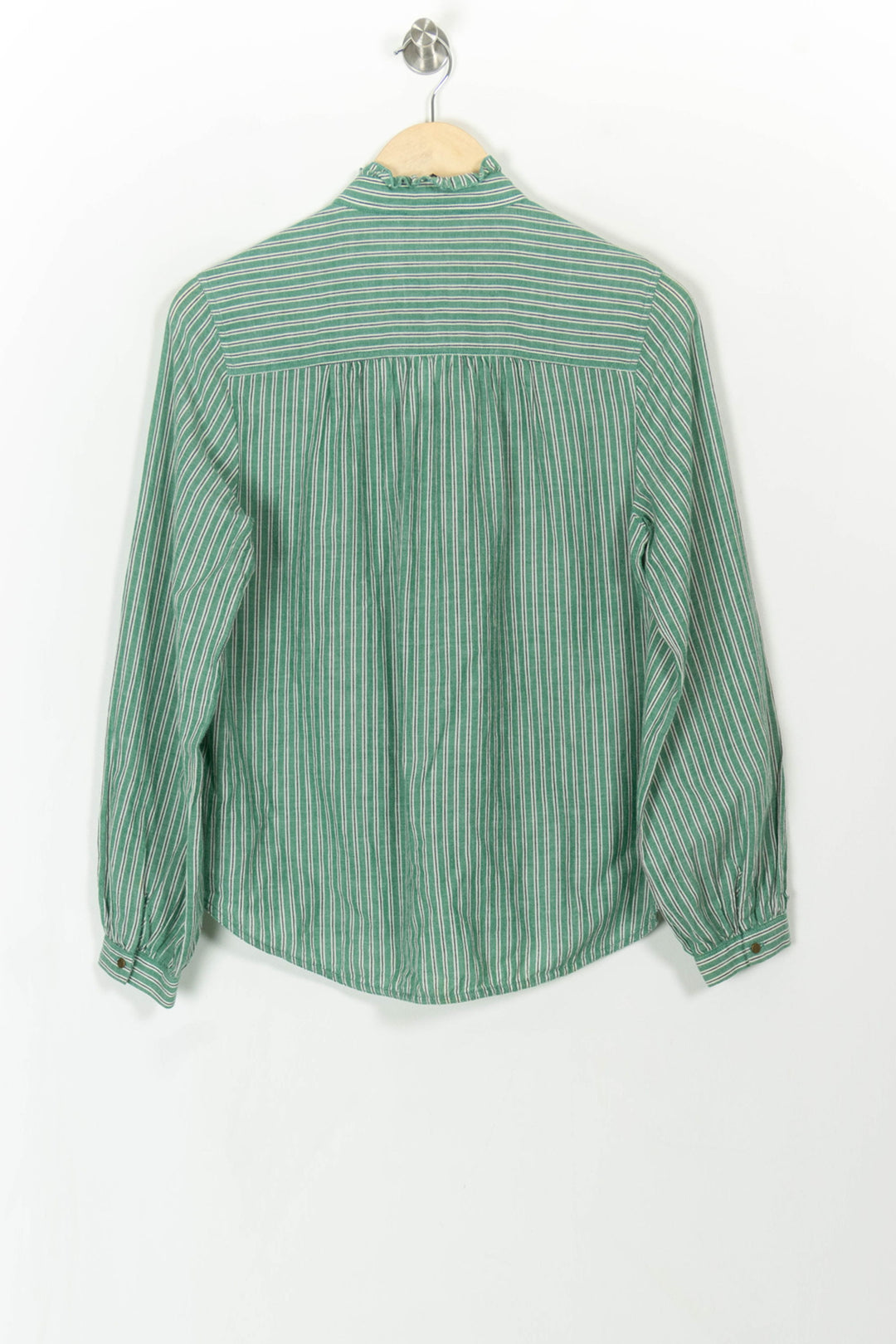 Chemise Rayée Verte et Blanche - Taille S/36 de la marque Léon & Harper | PARAD104484 - Vendu par Paradigme - Image 4