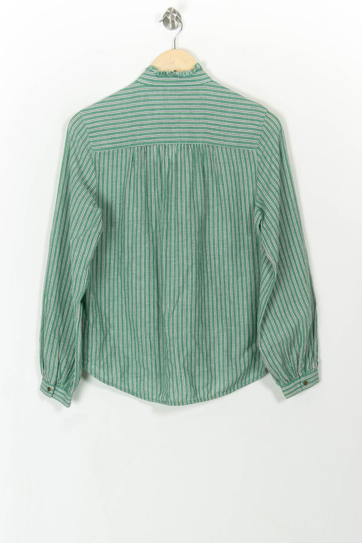 Chemise Rayée Verte et Blanche - Taille S/36 de la marque Léon & Harper | PARAD104484 - Vendu par Paradigme - Image 4