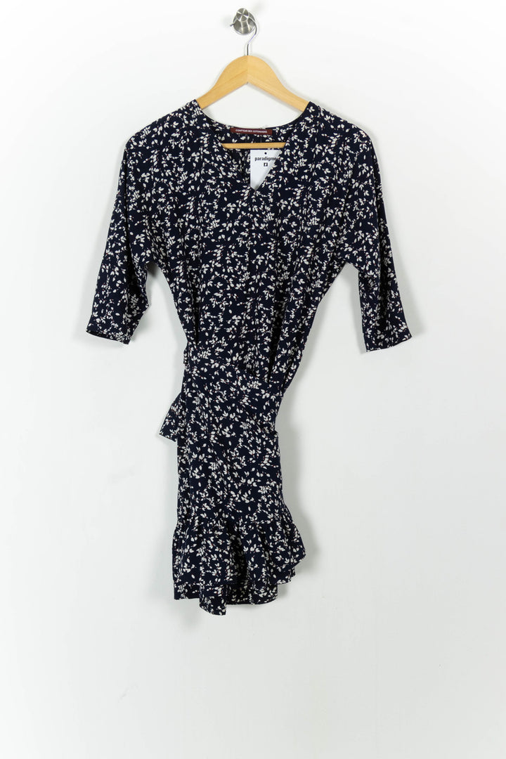 Robe Fleurie Bleu et Blanc - Taille XS/34 de la marque Comptoir des Cotonniers | PARAD104492 - Vendu par Paradigme - Image 2