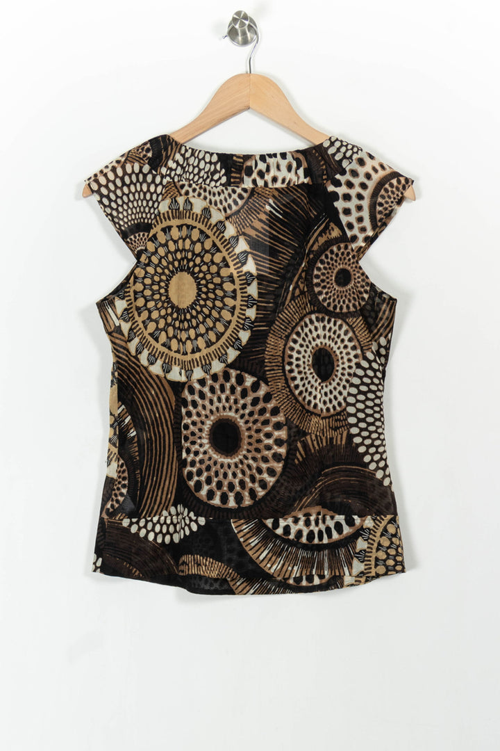 Blouse Beige et Noire - Taille M/38 de la marque Caroll | PARAD104498 - Vendu par Paradigme - Image 4