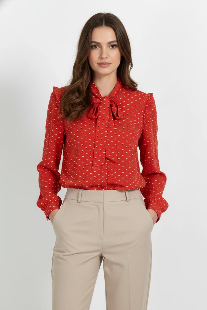 Blouse Rouge et Blanche - Taille XL/42 de la marque Kookai | PARAD104508 - Vendu par Paradigme - Image 1