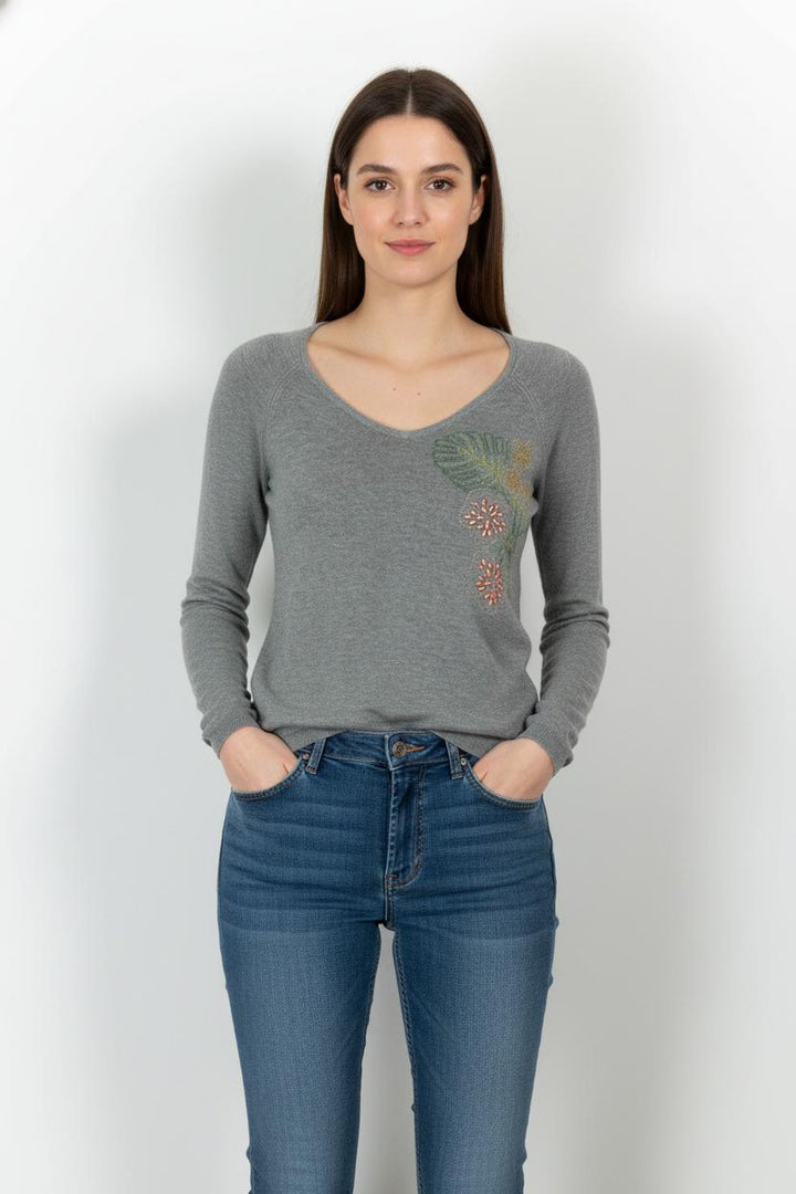 Pull Gris - Taille XS/34 de la marque Kookai | PARAD104517 - Vendu par Paradigme - Image 1