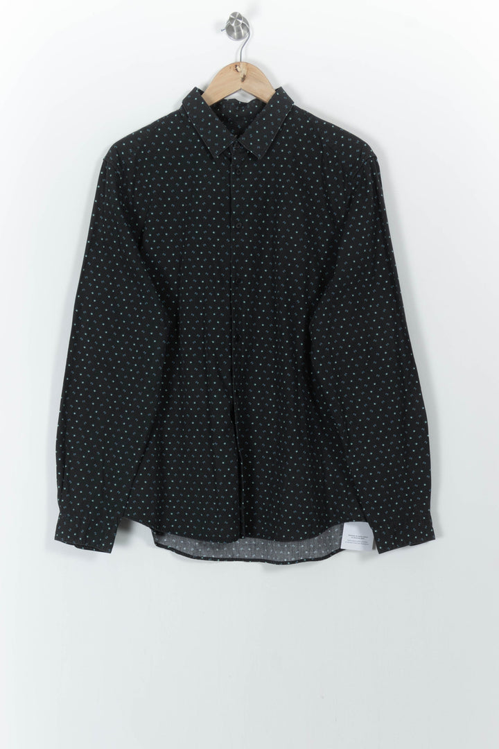 Chemise Noire à Pois Bleus - Taille XL/42 de la marque One Step | PARAD104521 - Vendu par Paradigme - Image 2