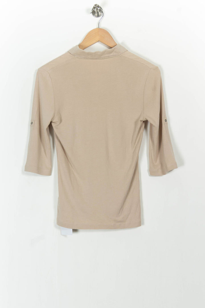Chemise Beige - Taille M/38 de la marque Caroll | PARAD104523 - Vendu par Paradigme - Image 4