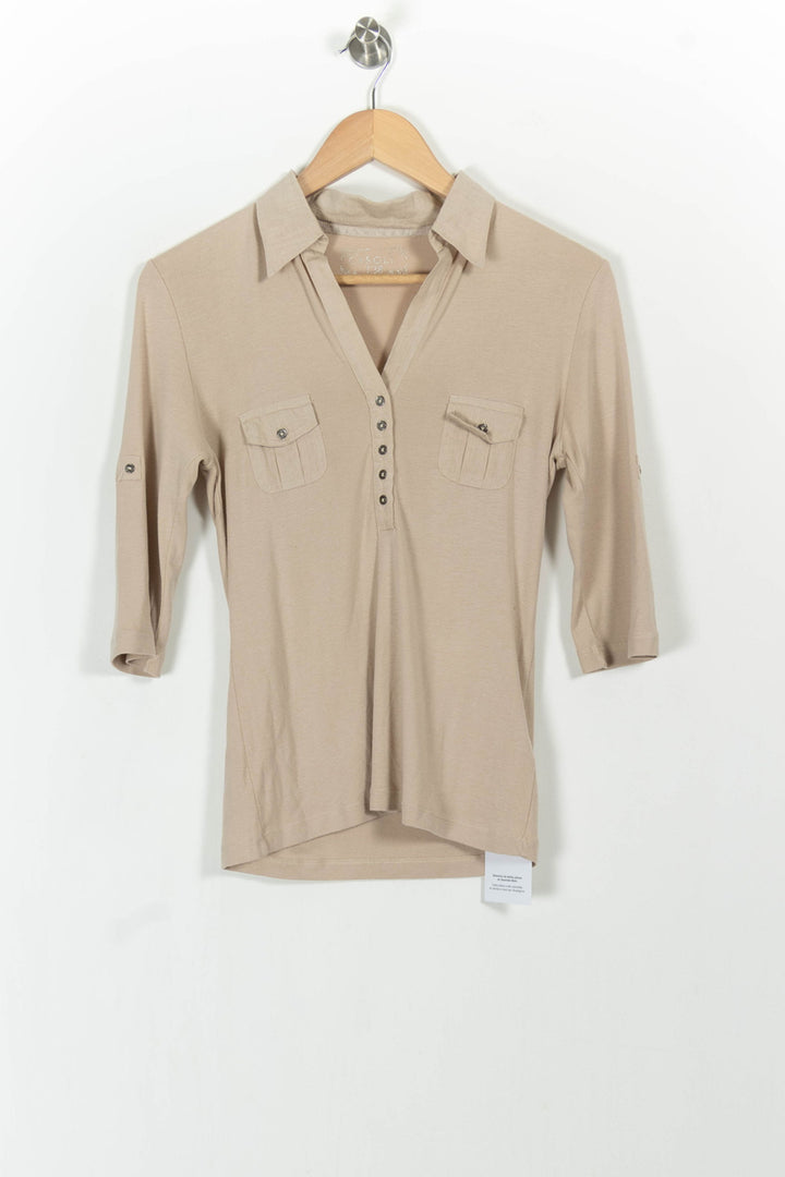 Chemise Beige - Taille M/38 de la marque Caroll | PARAD104523 - Vendu par Paradigme - Image 2