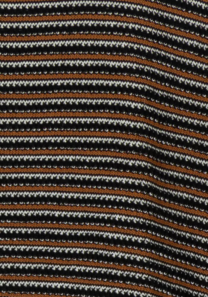 Pull Rayé Noir et Marron - Taille L/40 de la marque La Fée Maraboutée | PARAD104530 - Vendu par Paradigme - Image 3