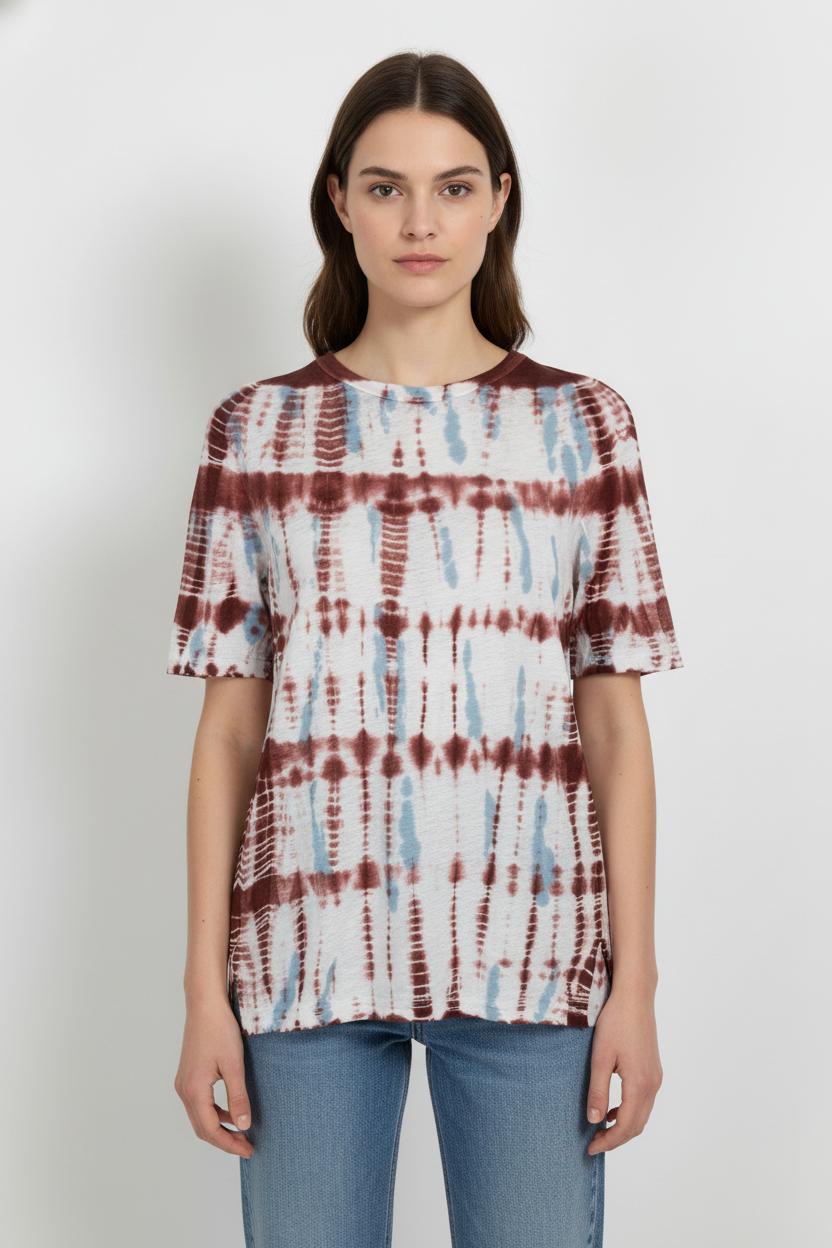 Tee-shirt Blanc Bordeaux et Bleu - Taille T.U. de la marque Sandro | PARAD104541 - Vendu par Paradigme - Image 1