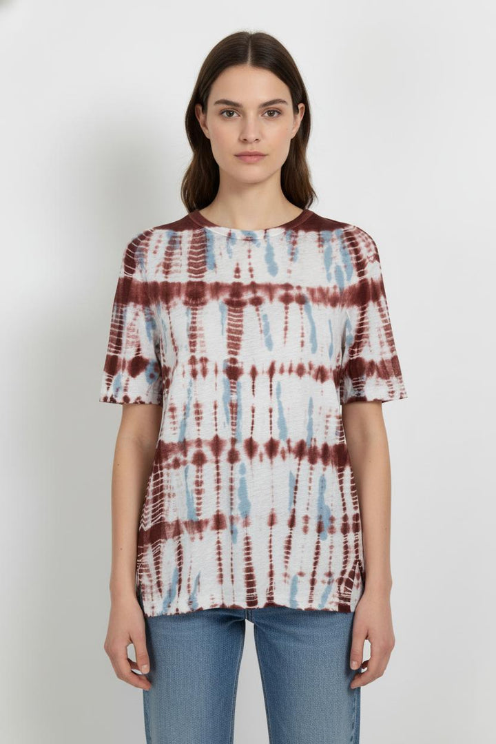 Tee-shirt Blanc Bordeaux et Bleu - Taille T.U. de la marque Sandro | PARAD104541 - Vendu par Paradigme - Image 1