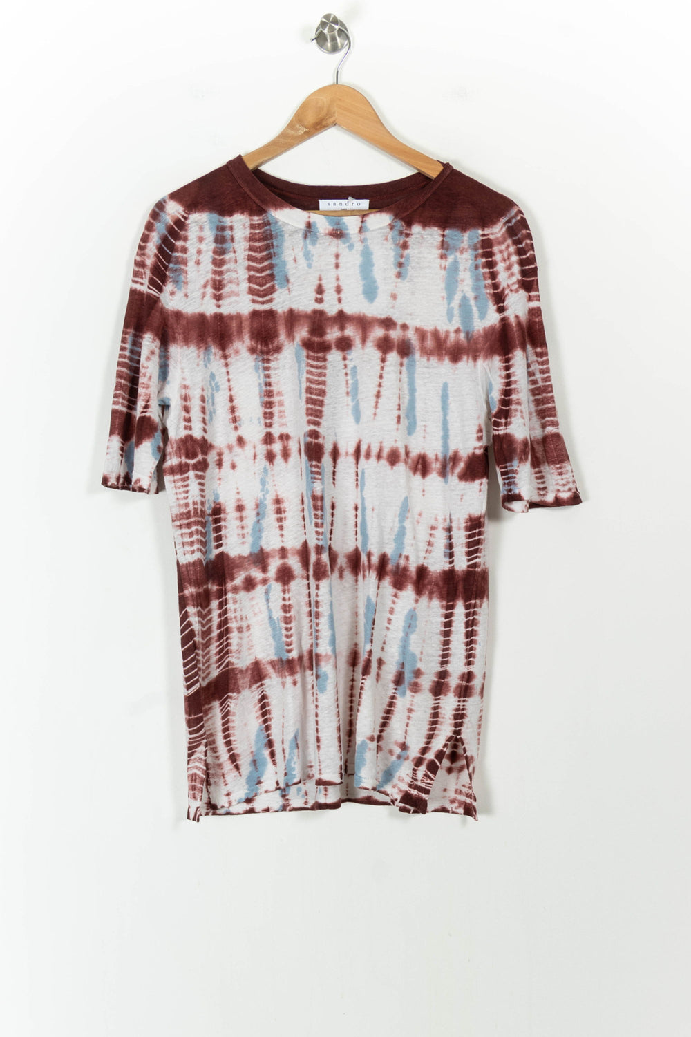 Tee-shirt Blanc Bordeaux et Bleu - Taille T.U. de la marque Sandro | PARAD104541 - Vendu par Paradigme - Image 2